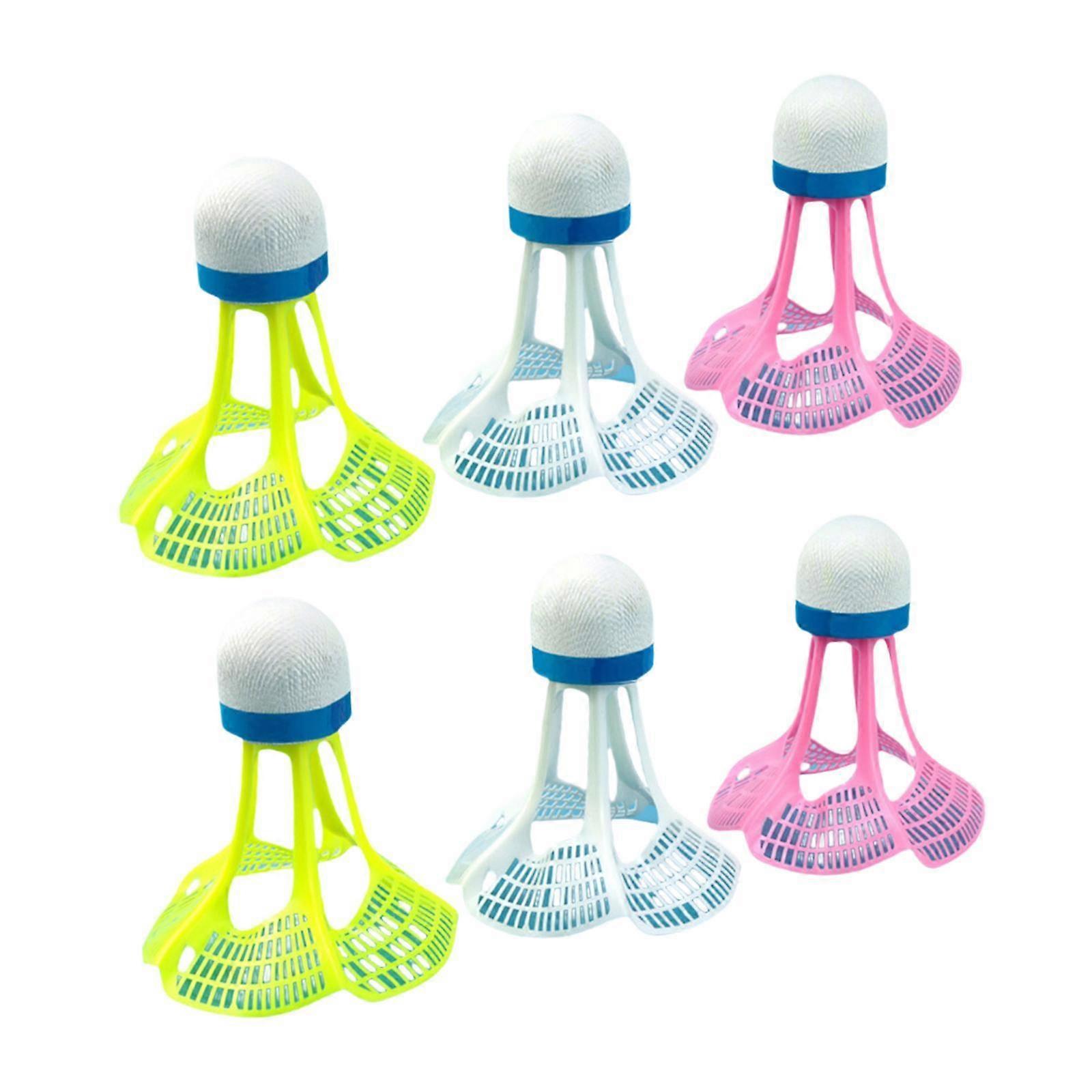 6 Pieces Badminton Shuttlecocks Stable Badminton Birdies for Practice Match