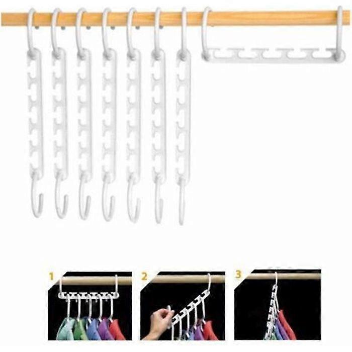 Magic Hanger - LEMONBEST - 8pcs - Plastic - White - Multifunctional