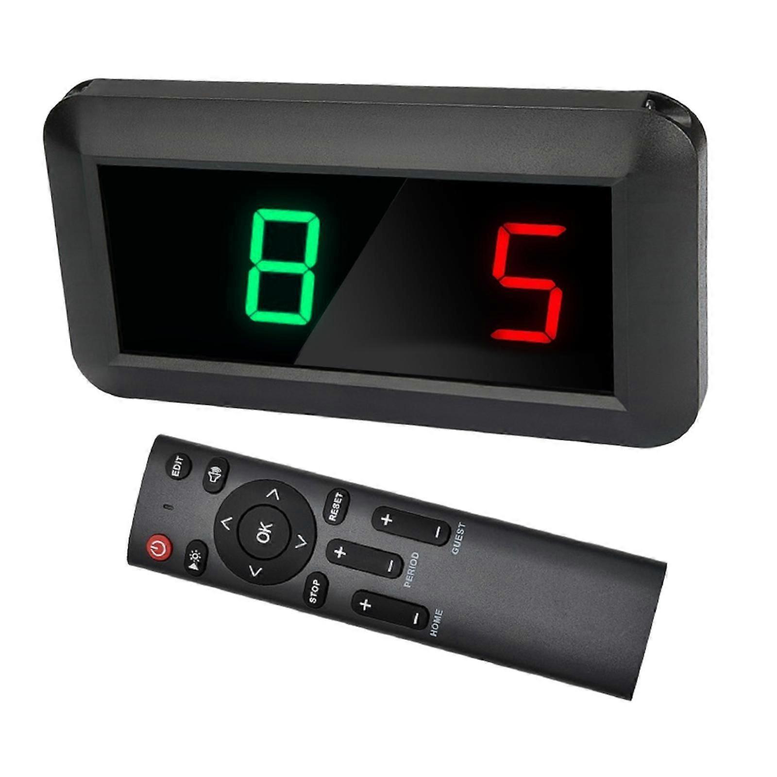 לוח תוצאות אלקטרוני שוער ניקוד טבלה לכדורסל כדורגל כדורעף ירוק ואדום