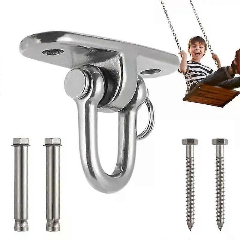 304 Stainless Steel Swing Brackets 360 Rotating Hammock Hanging Eye Plate For Swing Strength Training Boat Buckle Hardware Hook