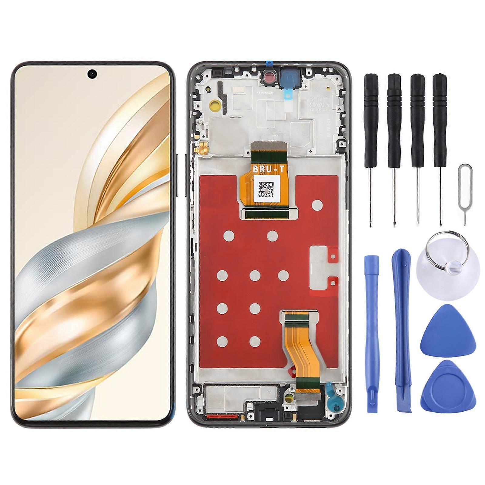 من أجل Honor X60 متوافق مع شاشة LCD محول رقمي تجميع كامل مع إطار