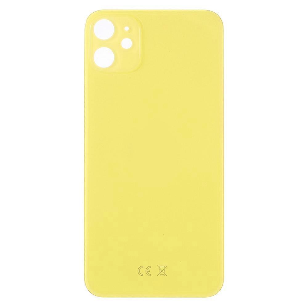 For iPhone 11 Back Battery Housing Cover Replacement Part (EU Version) (Big Hole)-Yellow