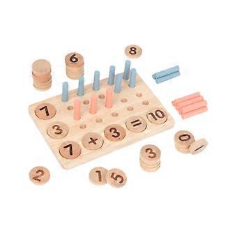 Holz Zahl Puzzle Set Mathe Lernen Puzzle Brett für Kinder im Alter von 3+ Jahren