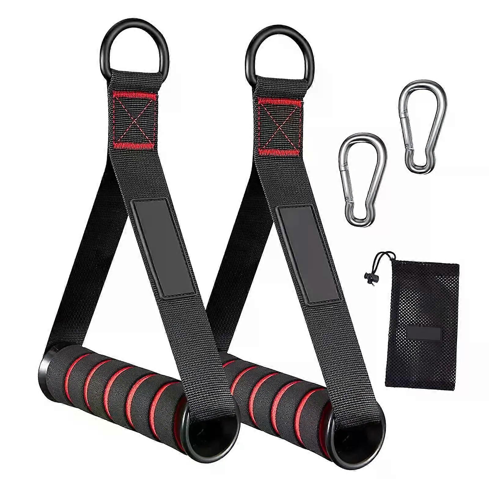 D-Ring Metal Gym Handles Grip Workout Heavy Duty Cable Machine Handle with Hook