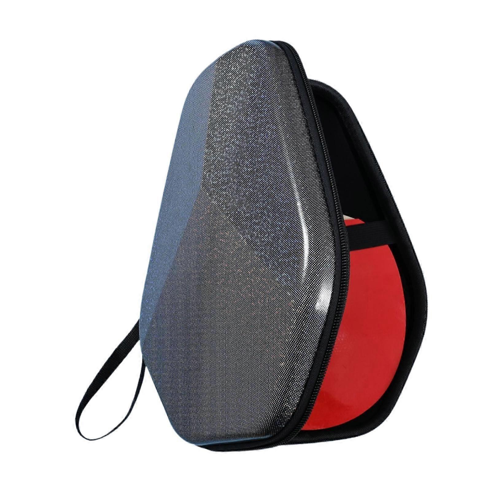 Ping Pong Paddle Case Water Resistant Carrier Holder Bag Portable Hard Shell Blue