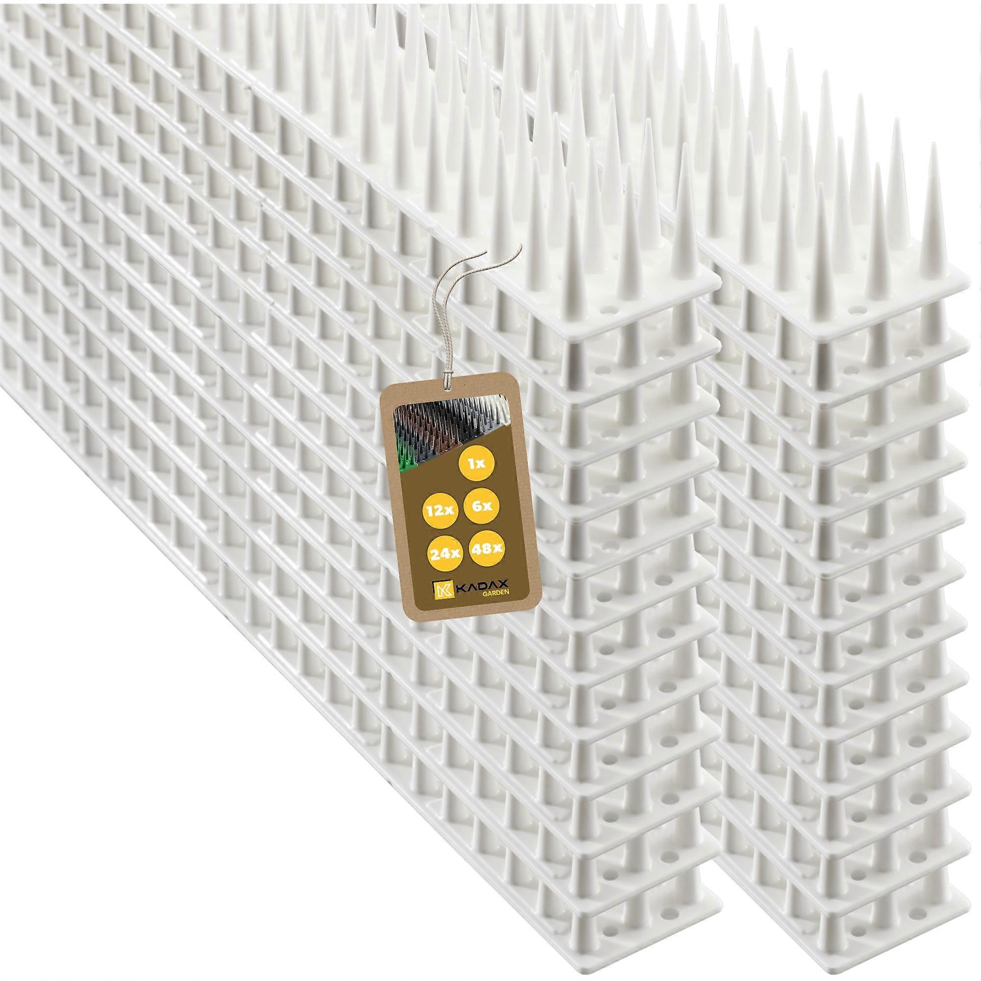 KADAX Kunststoff Taube Vogel Spikes 24Stk 12,48m weiß