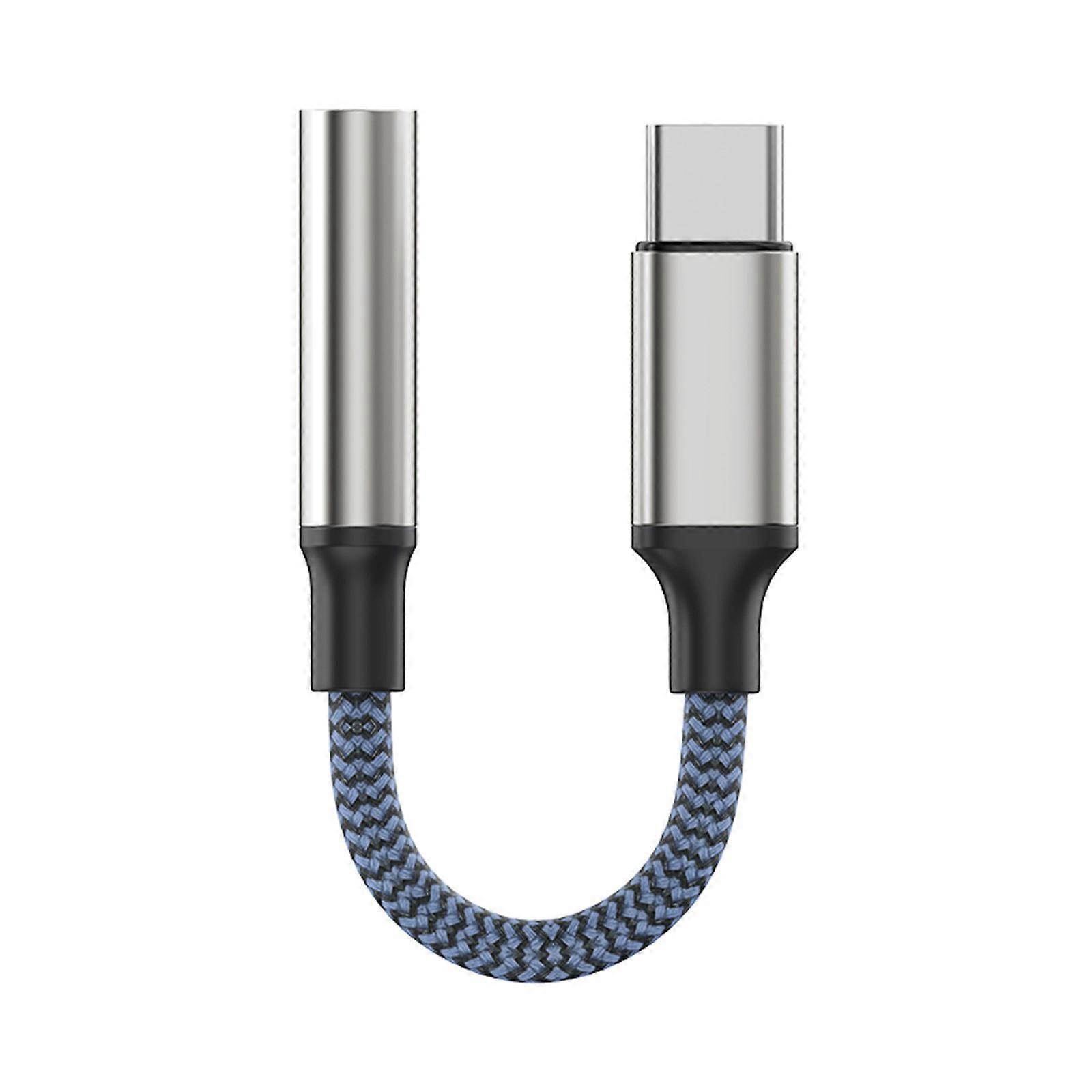 USB Type C to 3.5 Jacks Earphone Adapter USB C 3 5mm Sound Cable Converters for Phone 15 16 USB C Adapter Blue