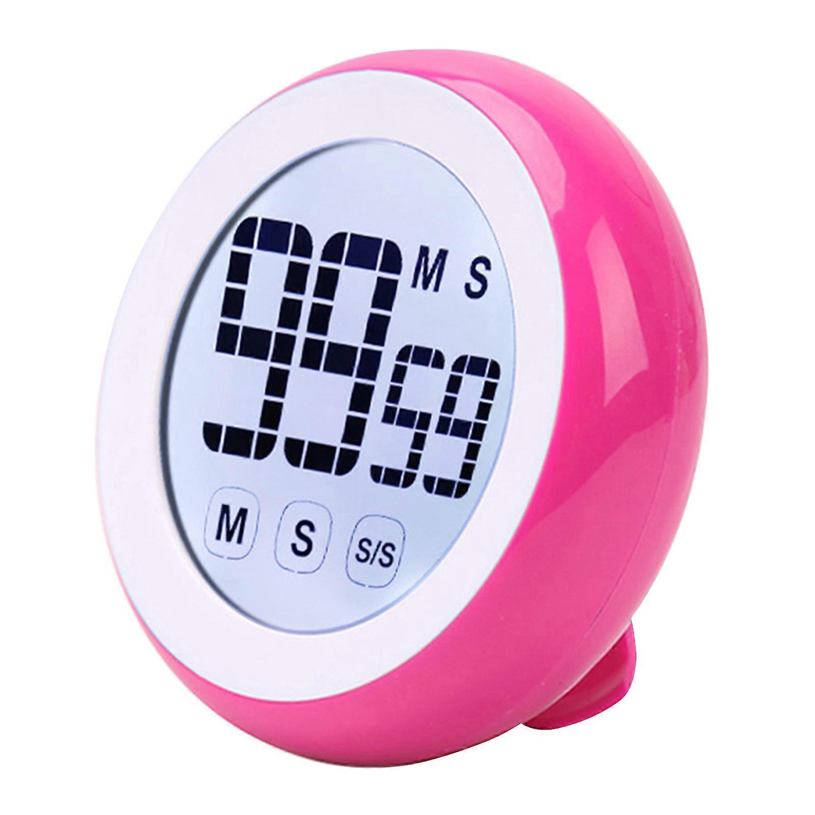 Round Kitchen Timer Digital- Classroom Timer for Kids Large Magnetic LCD Countdown Timer for Touch Screen for Classrooms Red