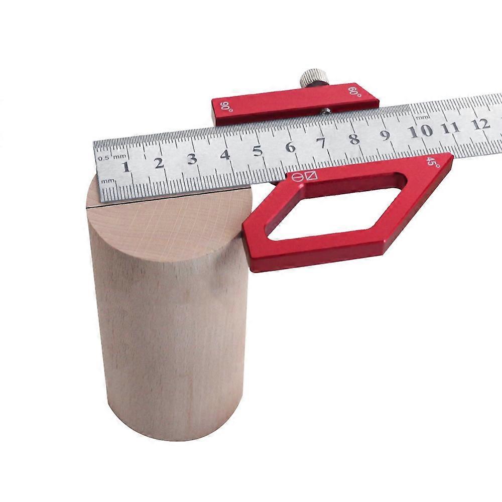 Multifunctional Measuring Ruler Woodworking 45/60/90 Degree Scribing Ruler Multi-Angle Scriber for C