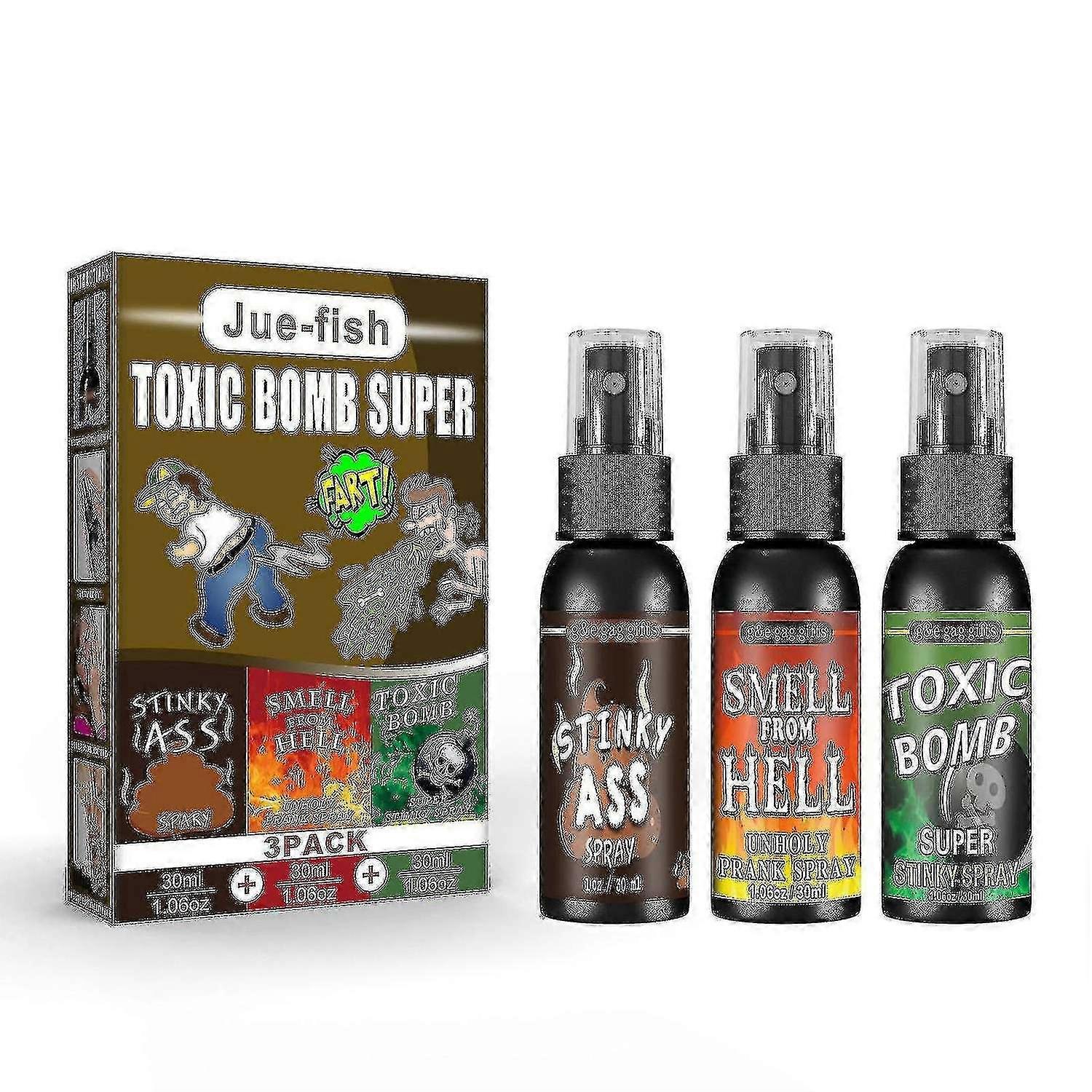 3pcs/set Extra ισχυρό μακράς διαρκείας βρώμικο σπρέι κλανιάς κώλο - ξεκαρδιστικά δώρα gag