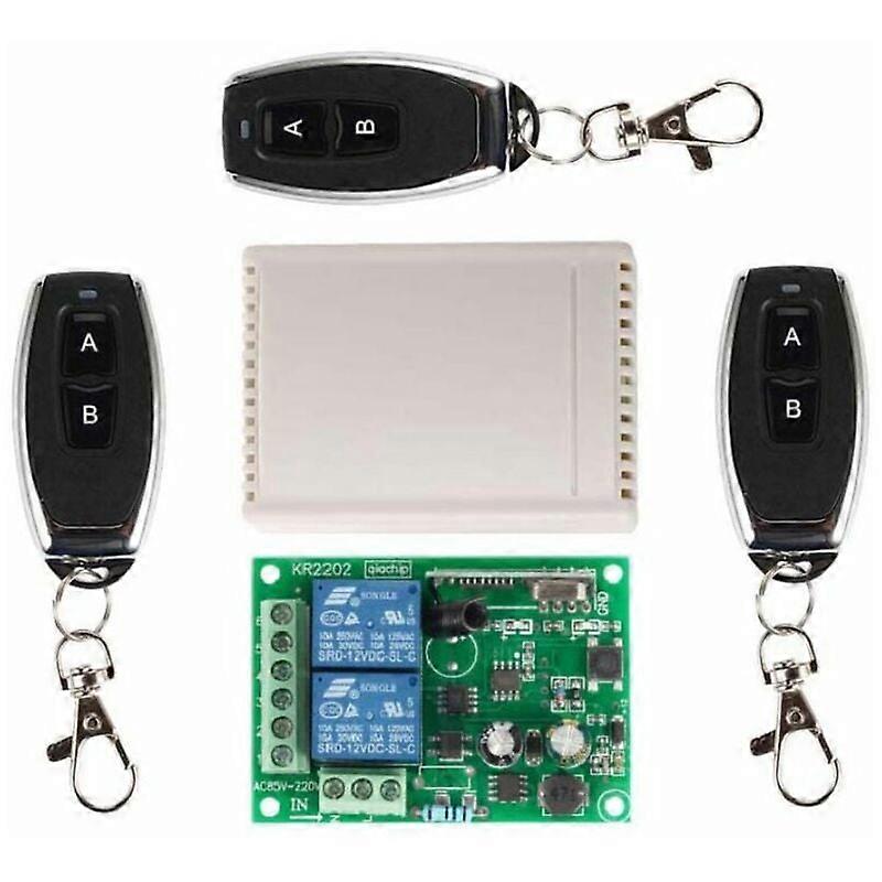 Works Up To 300 Feet Wireless Rf433m Remotes For Tubular Motor And Curtain Control, 2 Channels Relay Module Supports Latching Function And Easy
