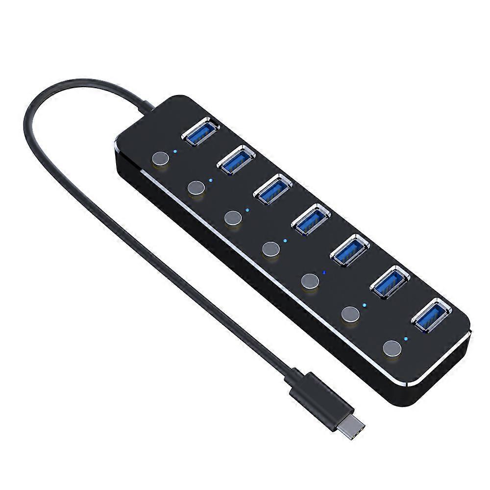 Plug and Play USB 3.0 Hub, High-Speed Data Transfer With Surge Protection, Portable Extension Hub With Downward Compatible USB 2.0 And LED Indicator