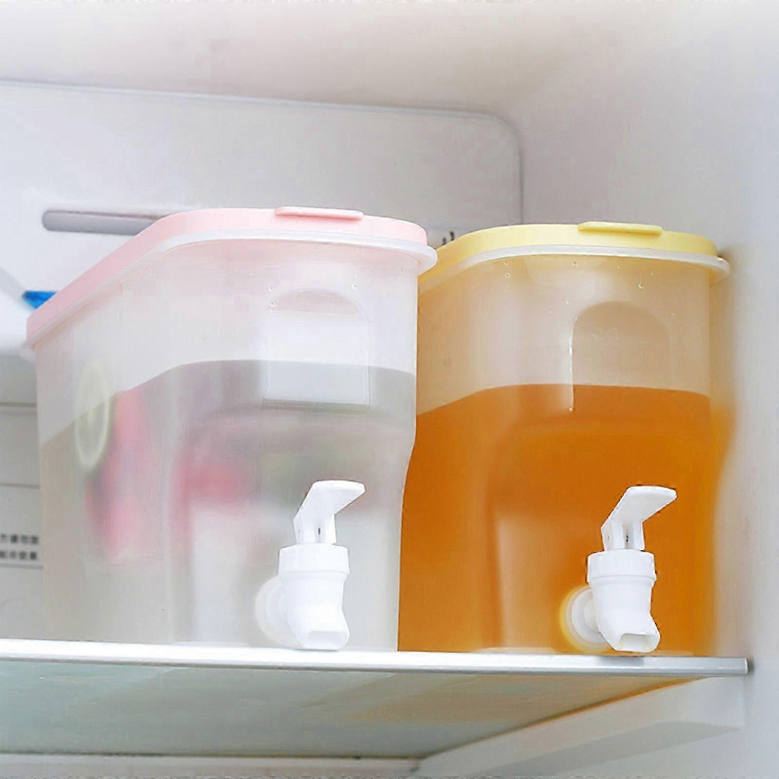 Large-capacity Refrigerator Water Cooler with Faucet Fruit Tea Cooler Summer Home Ice Water Bucket With Filter