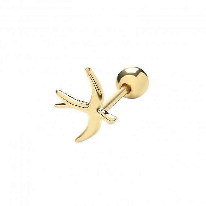 9ct Yellow Gold Bird Cartilage 6mm Post Stud ES1920