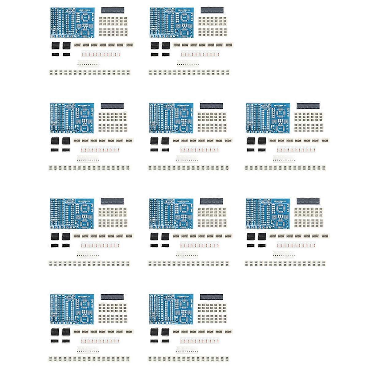 10 Sets Welding Practice Circuit Board Kit for SMT Skill Training 110 Components/Set DIY Welding Practice Circuit Board