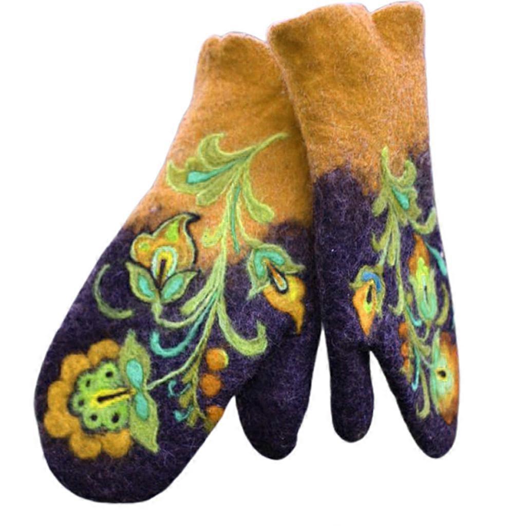 Gants d’hiver unisexes Épaissir Mitaines Multicolore Gants confortables Cachemire Couleur assortie Mitaines Fournitures pour temps froid Jaune