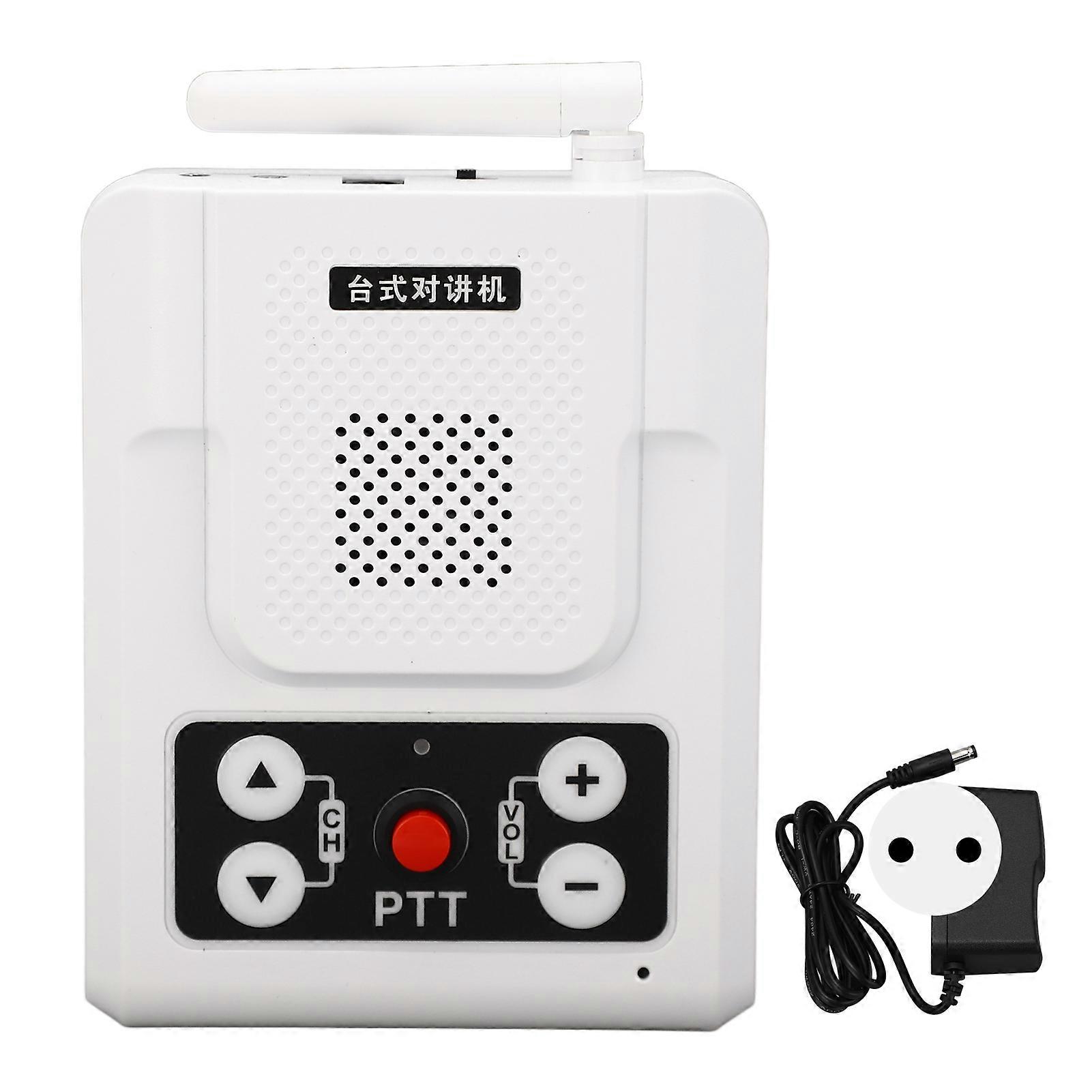 5W Wireless Intercom System 80dB einstellbare Frequenz Weiß Klarer lauter Ton Starke Durchdringung für Home Office EU-Stecker