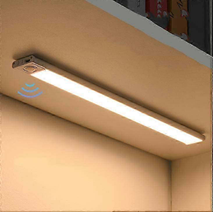 Closet Light with Motion Sensor, 30CM LED Kitchen Under Cabinet Lights, Wireless USB Rechargeable LED Strip Light for Stairs, Wardrobe, Wardrobe, Bedr