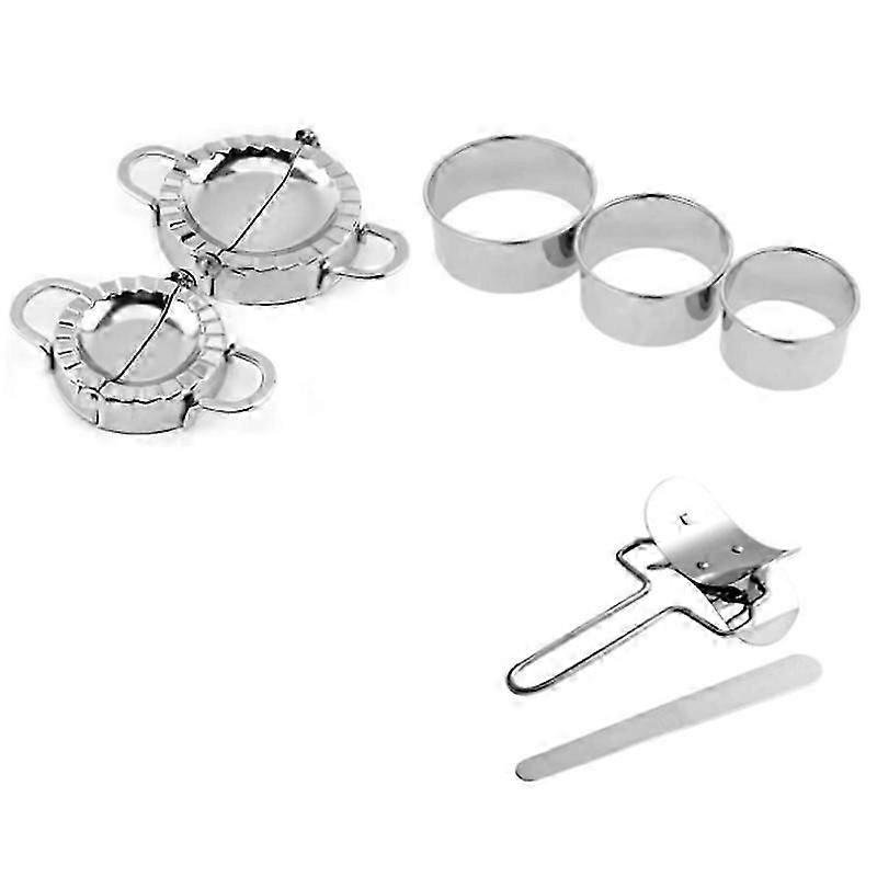 7 Pieces Dumplings Maker, 2x Dumpling Molds 3x Dumpling Skin Maker Dumpling Cutter Pie Ravioli Empa