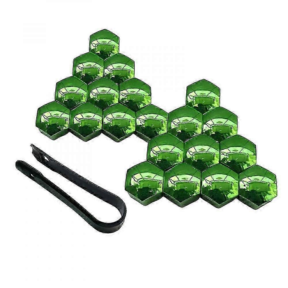 20 stk bil hjulmutter deksler anti rust hjul felg deksel hjulmutter caps sølv 17mm UOY