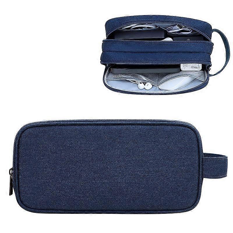 SM09 Double-layer Digital Storage Bag Navy Blue