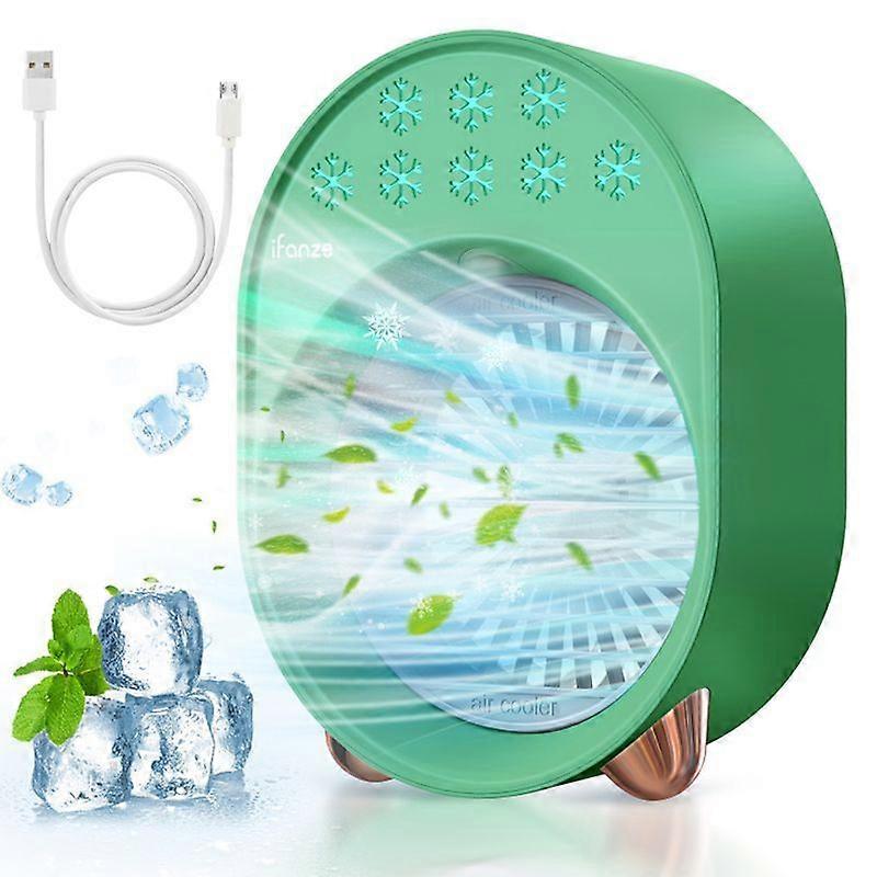 Portable Air Conditioner 300ML Mobile Air Conditioner Air Cooler with 3800mAh 3 Speeds for BedroomOffice