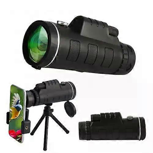 40x60 Monocular Telescope Zoom Optical HD Lens BAK4 Prism Waterproof Anti-fog Shockproof Night Vision Tools for Bird Watching