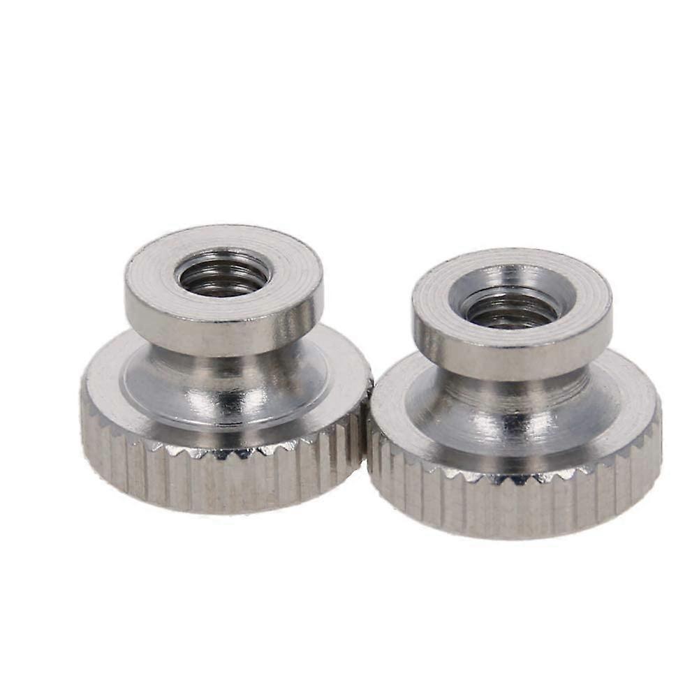 Knurled Thumb Nuts M4 Through Hole Round Knobs Whitewash 304 Stainless Steel 4-Pack for DIY Projects