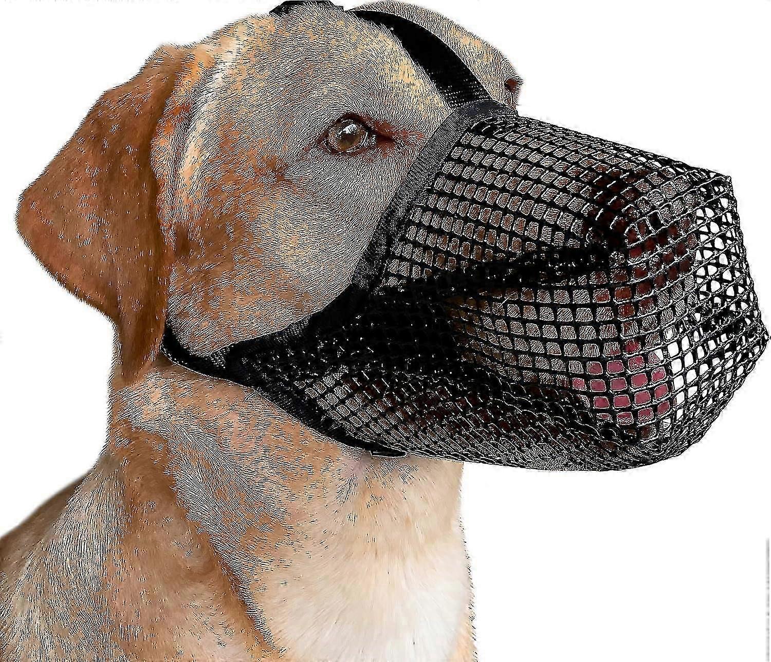 Dog Muzzle Poisoned Bait Protection Muzzle With Adjustable Strapsb