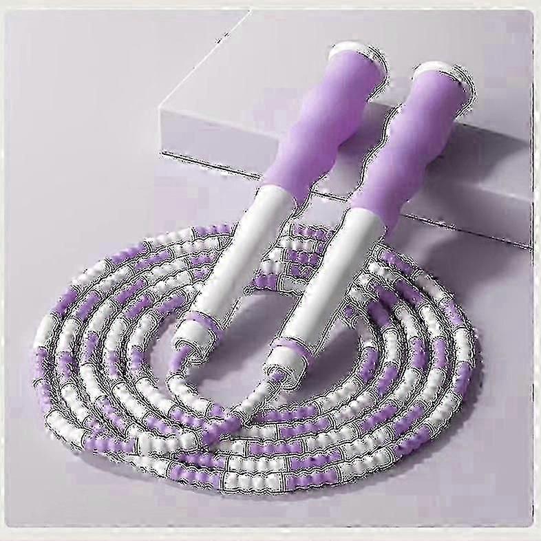Jump Rope, Soft Beaded Braided Rope Length Adjustable Non-tangled Soft Beaded Skipping Rope