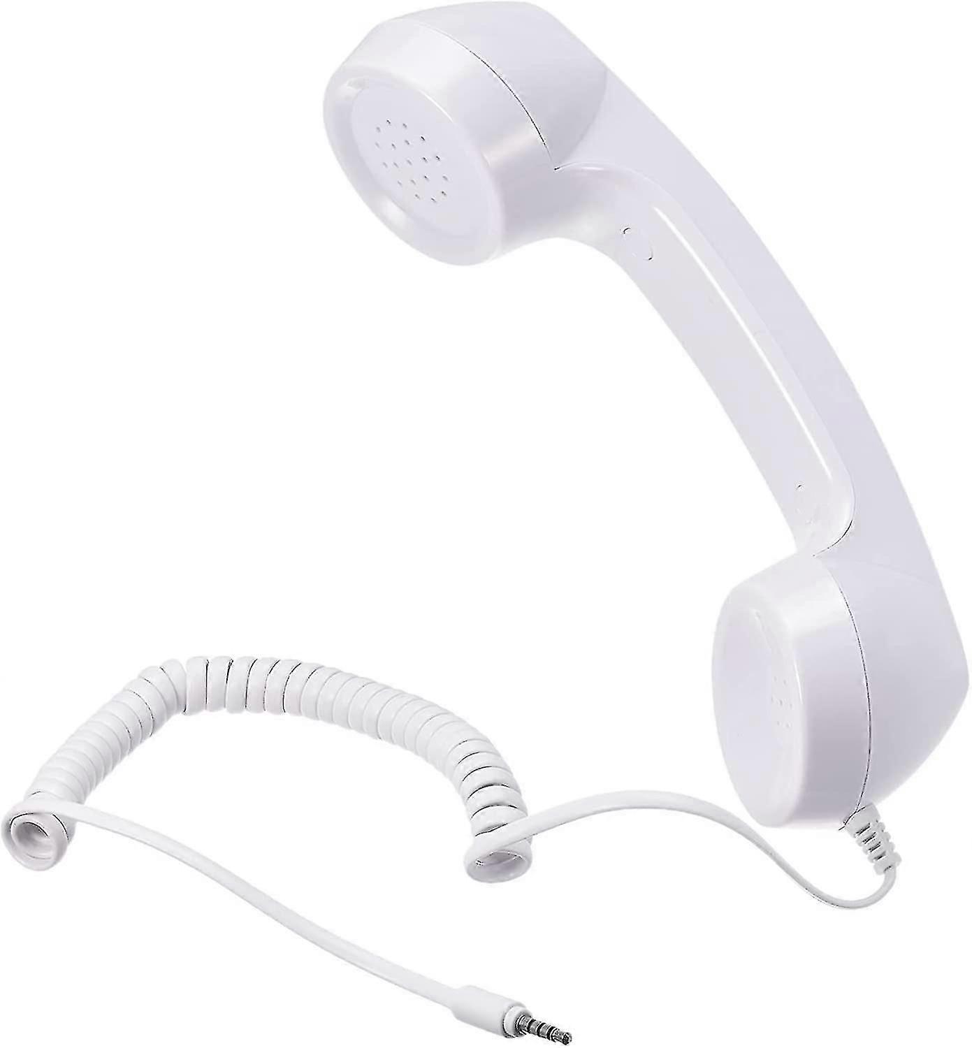 3.5mm Retro Telephone Handset Telephone Receiver For Microphone Speaker Smoothpink