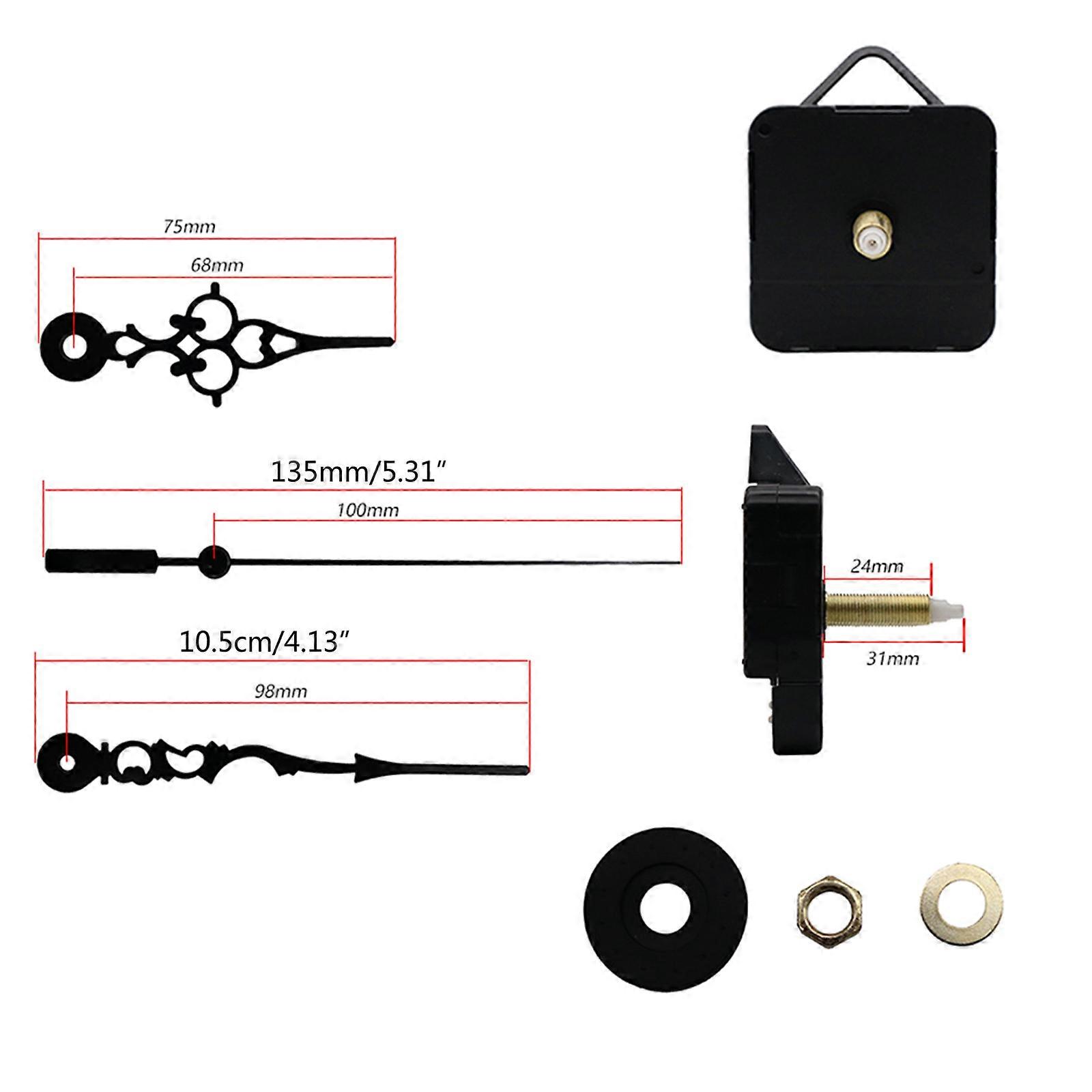 One-second Silent DIY Quartz Wall Clock Movement Mechanism Hands Repair Tools