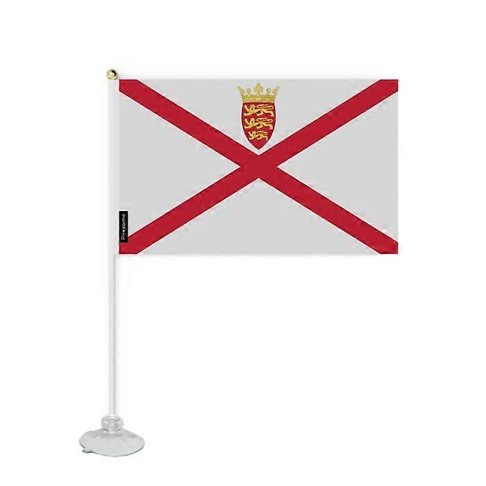 Suction Cup Flag - Jersey - 20 x 30 cm - Durable Polyester - Double-Sided Print - Multicolor