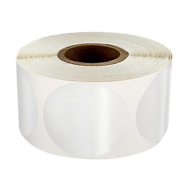 2x1 Roll of 500pcs Round Blank Kraft Stickers Self Labels DIY Craft