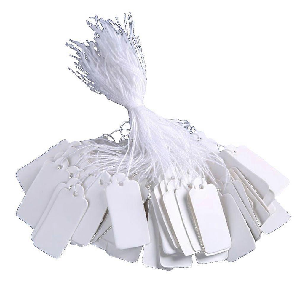95pcs White Marking Tags Price Tags Price Labels Display Tags with Hanging String for Product Jewelry Clothing