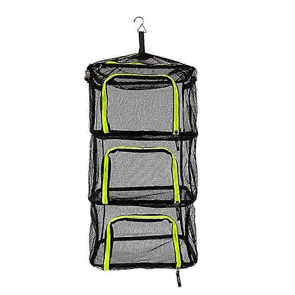 2025 Foldable Hanging Herb Drying Rack with Side Lanyard Camping Dry Zipper Mesh Net