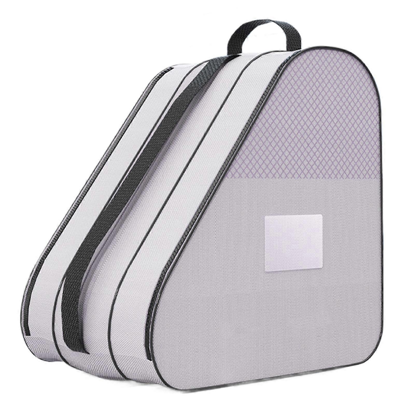 Skate Bag Breathable Triple-Layer Scooter Storage With Adjustable Shoulder Strap And Figure Roller Container Purple