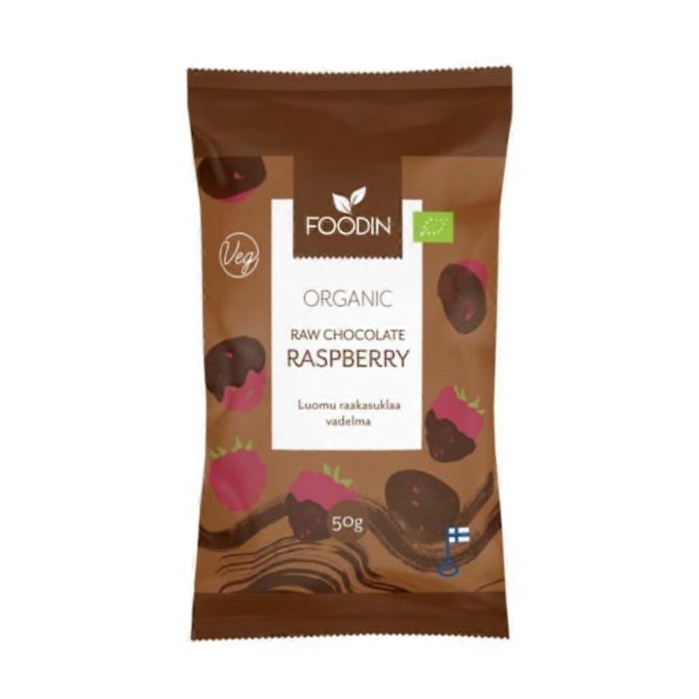 Foodin オーガニック ローチョコレート コーティング ラズベリー 50g