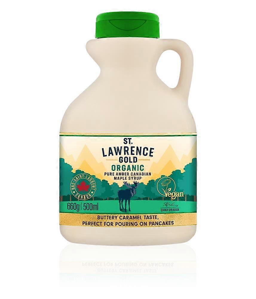 St Lawrence Gold Organic Grade A Amber Colour Rich Taste Maple Syrup 500ml