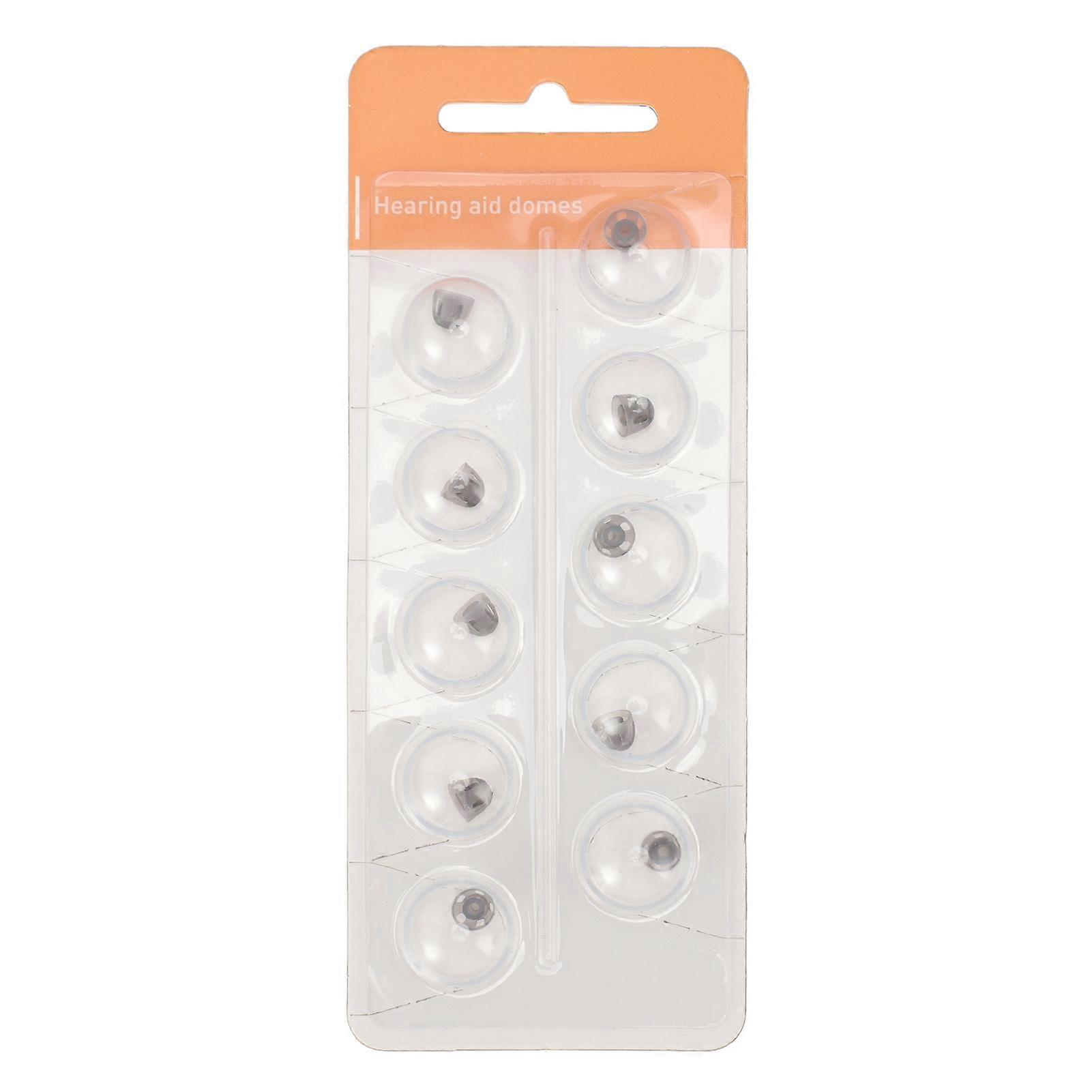 10-Pack Open Domes for Phonak Audeo Paradise Lumity Hearing Aids, Vented Single Layer, Replacement, L
