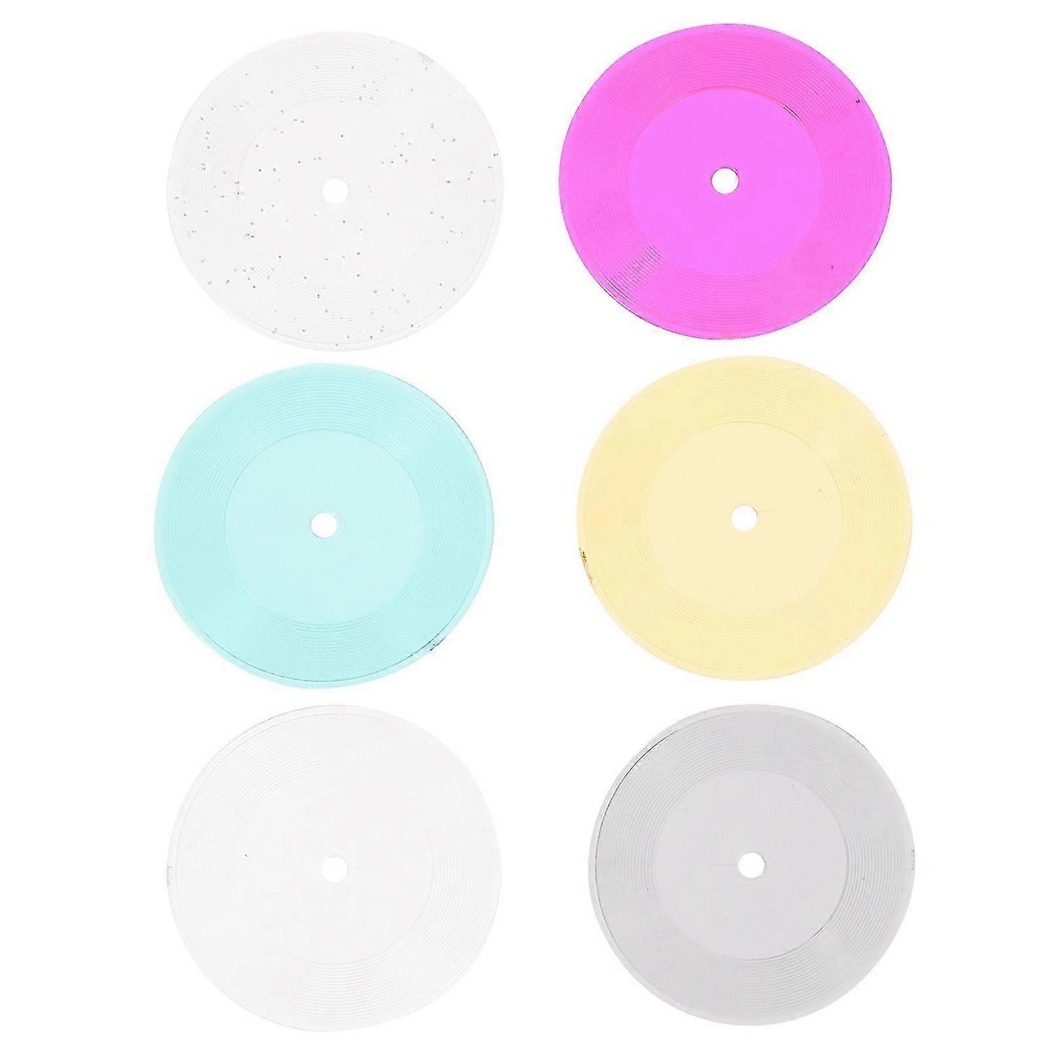 6pcs Miniature Simulated Record Model Doll House Mini Decoration Mini House