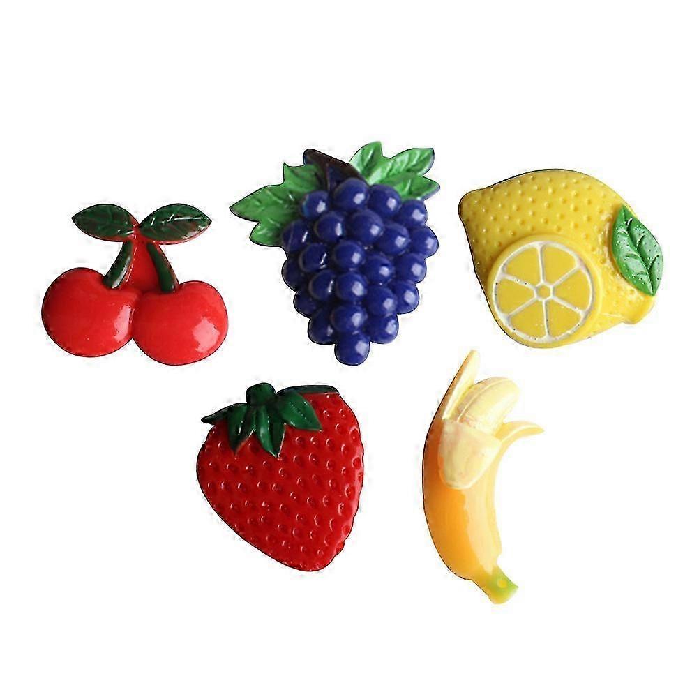 5 Pcs Artificial Fruit Simulation Fruit Skewer Simulation Fruit Ornament Office Magnet