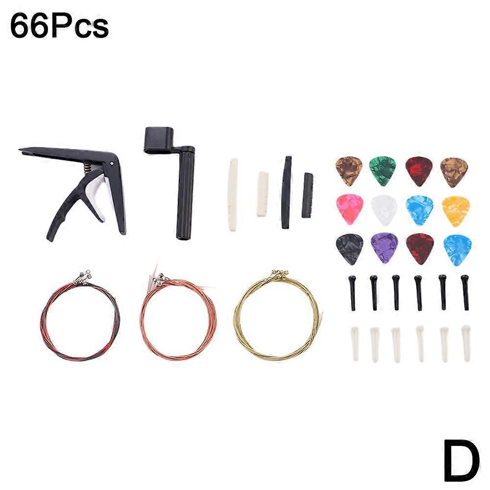 Professional Guitar Tool Kit 48 Pcs All in One Guitar Accessories Set with Tuner String Winder Picks Capo