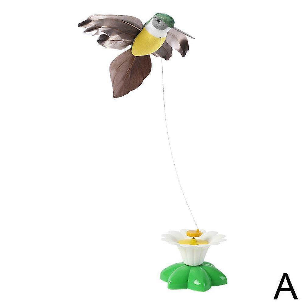 (Random color) Bird model (A) $ New fun intelligent automatic rotating cat toy flying bird butterfly around flowers cat toy