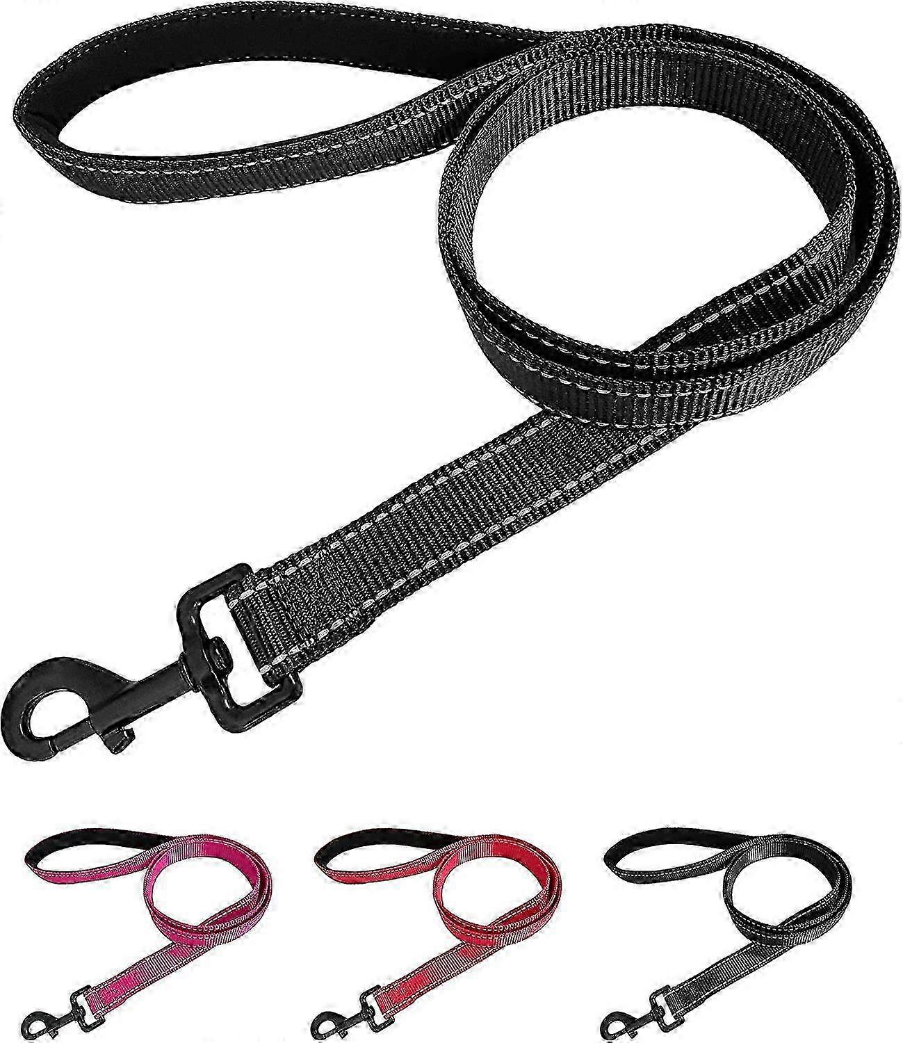Reflective Nylon Dog Leash with Padded Handle for Small to Medium Dogs