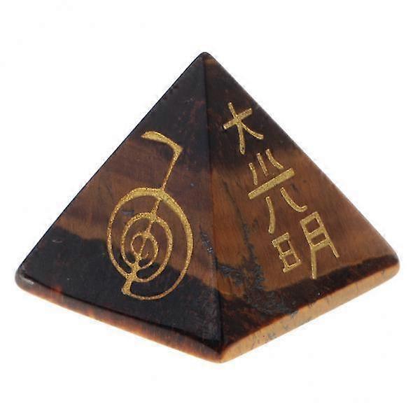 2xPyramid Crystal Metaphysical Gemstone Gift Brown
