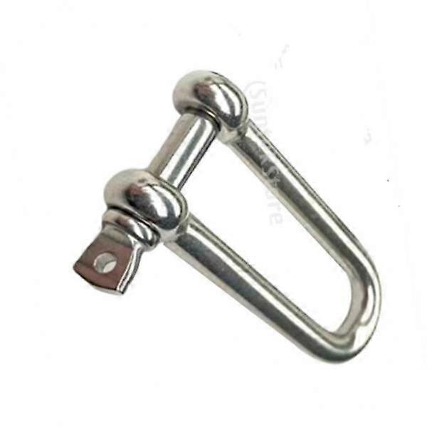 2-3pack 304 Stainless Steel Long D-Shackle Chain Shackle Rigging Fastener 5MM