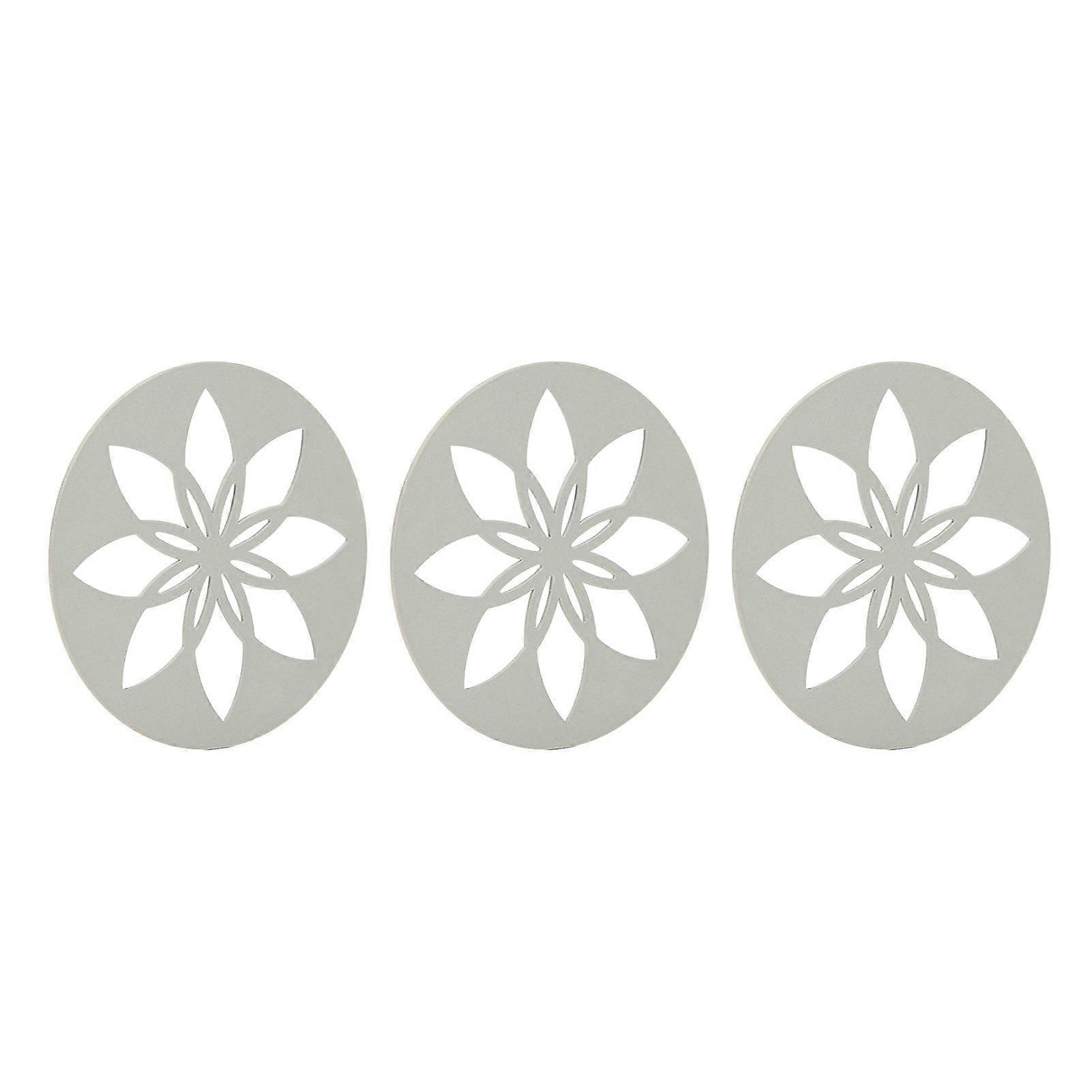 2025 senaste modellen 3 st metallunderlägg grå blomma form stark termisk