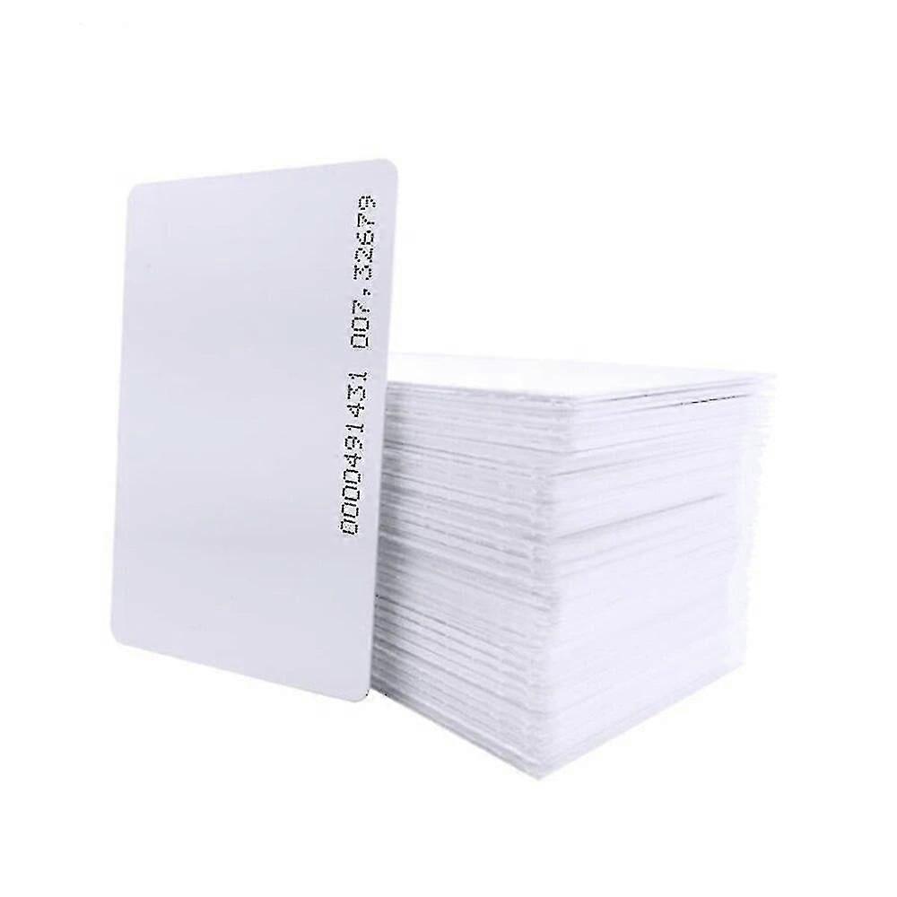 125kHz RFID Proximity Cards TK4100 100pcs for Access Control Time Attendance White PVC