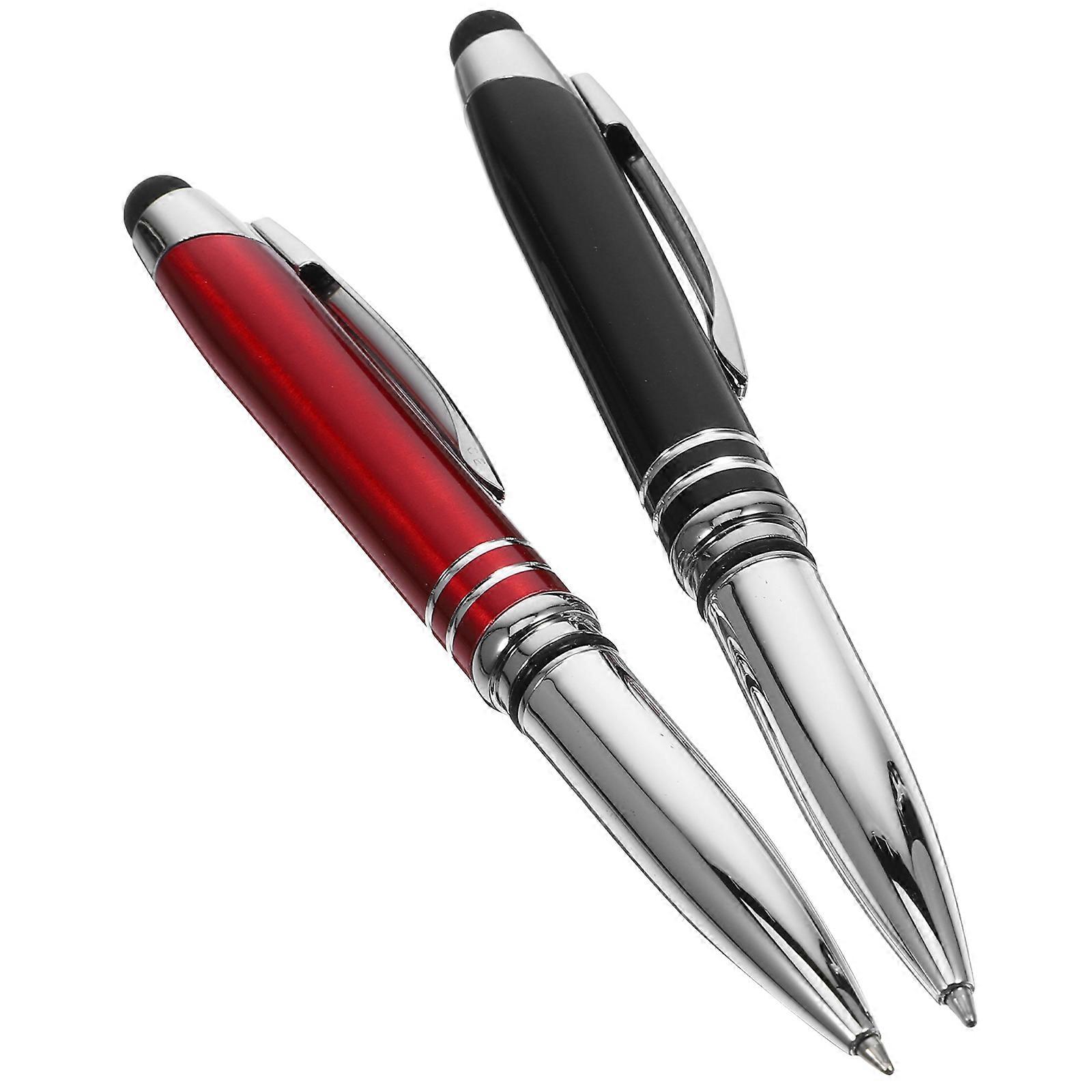 LED Lighted Stylus Pen Set with Replaceable Ballpoint and Illuminated Tips for Night Writing – Elegant Metal Design for Office and Low Light Use